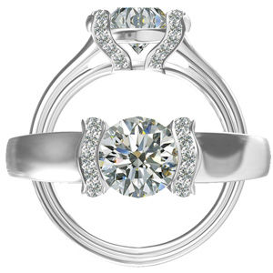 Harout R Half Bezel Diamond Engagement Ring