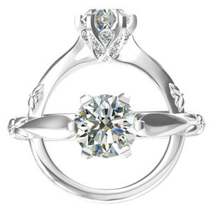 Harout R Engagement Ring with Teardrop Bezels