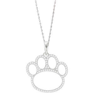 Penn State Diamond Paw Pendant (5/8 inch)