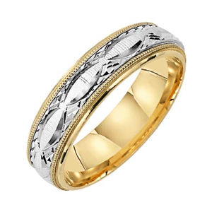 Two-Tone Gold Lieberfarb Wedding Band