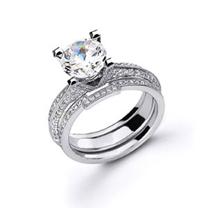 Simon G. Diamond Bridal Set