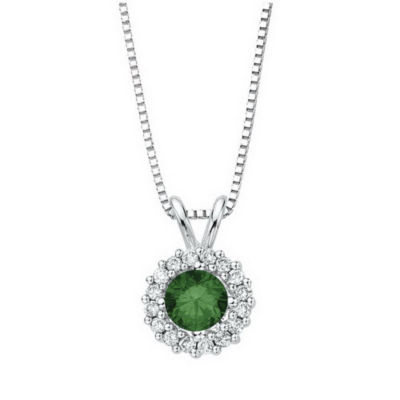 Treated Green Diamond Pendant 1/3 Carat