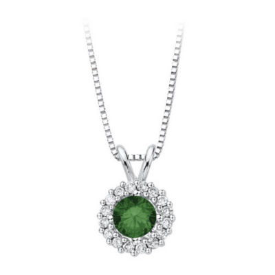 1/2 Carat Green Diamond Pendant
