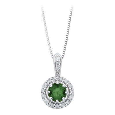1/2 Carat Green Diamond Pendant