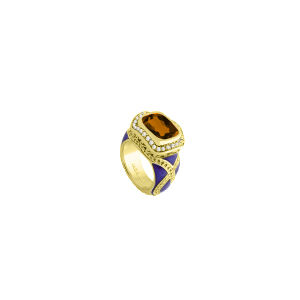 Haggai Citrine & Diamond Ring