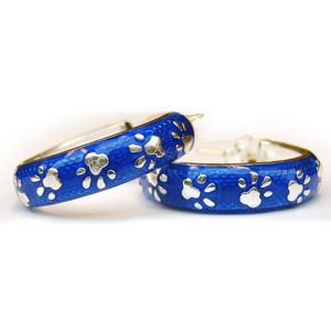 Sterling Silver Paw Print Earrings