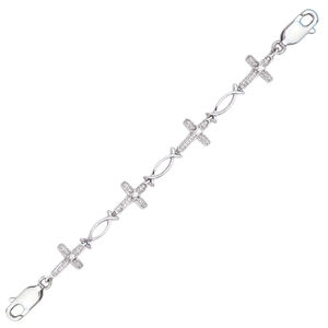Diamond Cross Bracelet