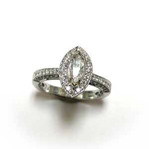 Classic Marquise Diamond Ring by Simon G