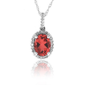 Garnet & Diamond Pendant