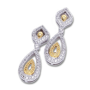 Diamond Drop Earrings by Simon G