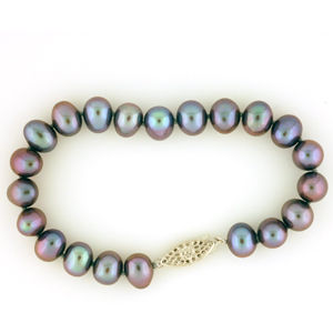 Black Cultured Pearl Bracelet