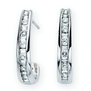 Lovely Diamond Hoop Earrings