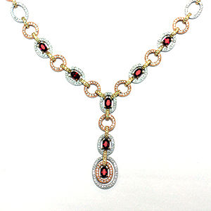 Simon G. Ruby and Diamond Necklace