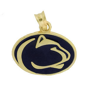 Nittany Lion Pendant  with Blue Enamel