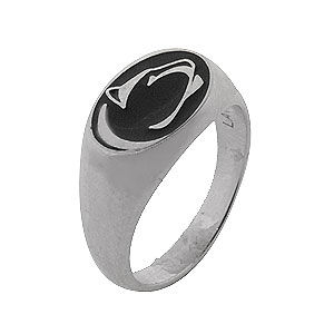 Ladies Nittany Lion Ring with Blue Enamel