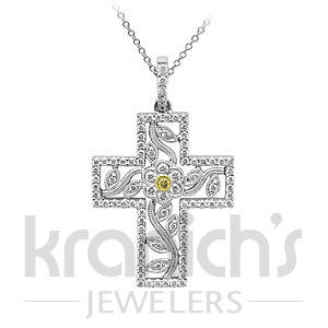 Simon G. Diamond Cross Pendant