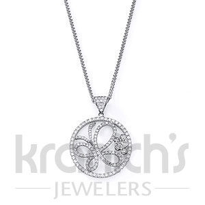 Simon G. Diamond Butterfly Pendant