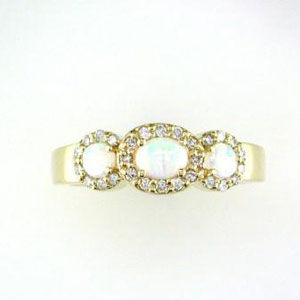Opal and Diamond Ring