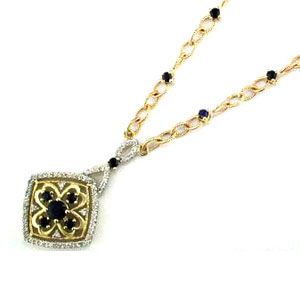 Sapphire and Diamond Necklace