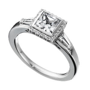 Ritani Bella Vita Bezel Set Princess Diamond Ring