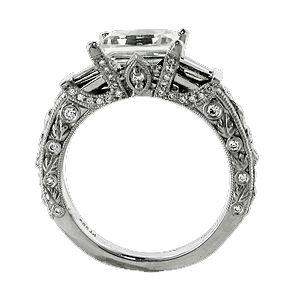 Ritani Romantique Emerald Cut Diamond Ring