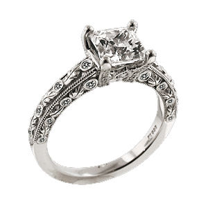 Ritani Princess Cut Diamond Engagement Ring