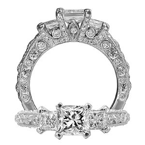 Ritani Romantique Three Stone Diamond Ring