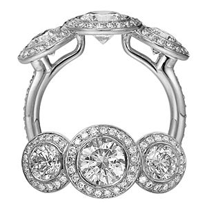 Ritani Endless Love Three Stone Diamond Ring