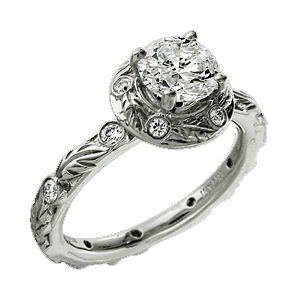 Ritani Romantique Round Diamond Engagement Ring