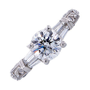 Ritani Romantique Round Diamond Engagement Ring
