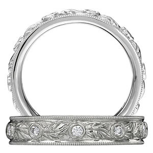 Ritani Romantique Classic Carved Diamond Band