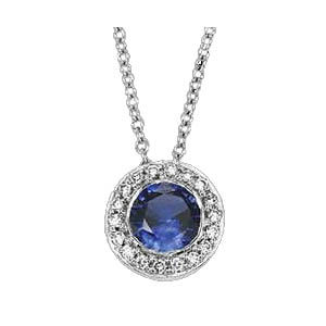Ritani Sapphire and Diamond Pendant