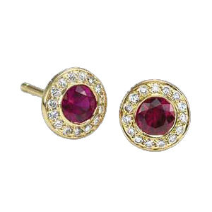 Ritani Ruby and Diamond Earrings