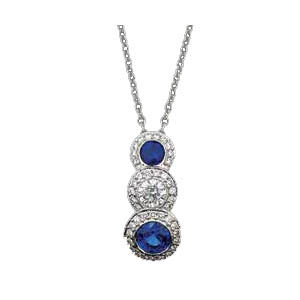 Ritani Sapphire and Diamond Pendant
