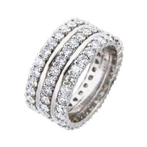 Triple Row Ritani Diamond Eternity Band