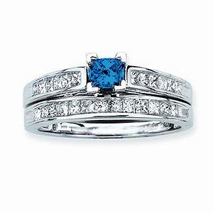 Blue Diamond Bridal Set