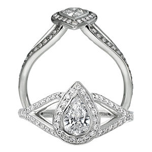 Ritani Endless Love Pear Shaped Diamond Ring