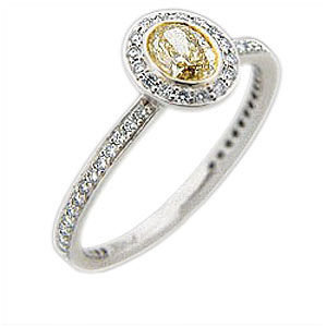 Ritani Endless Love Yellow Oval Diamond Ring