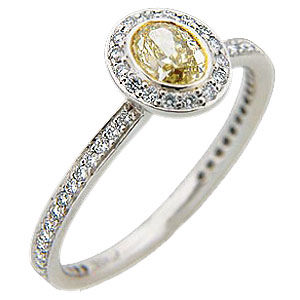Ritani Endless Love Yellow Oval Diamond Ring