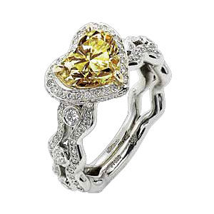 Ritani Masterwork Yellow Heart Diamond Ring