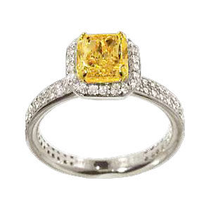 Ritani Masterwork Radiant Yellow Diamond Engagement Rin