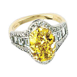 Ritani Masterwork Yellow Oval Diamond Engagement Ring
