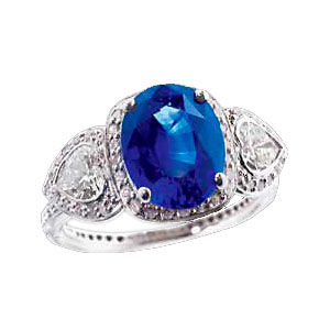 Ritani Masterwork Sapphire And Heard Diamond Ring