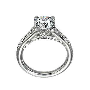 Ritani Modern Engagement Ring With V Pattern Undergalle