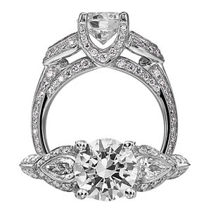 Ritani Modern Three Stone Diamond Ring