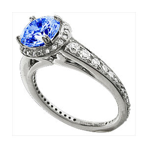 Ritani Modern Sapphire Diamond Engagement Ring