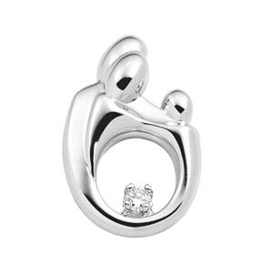 Mother And Child(R) Large Family Diamond Pendant