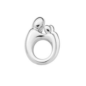Mother And Child(R) White Gold Small Pendant