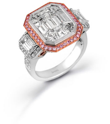Simon G Fancy Mosaic Diamond Ring