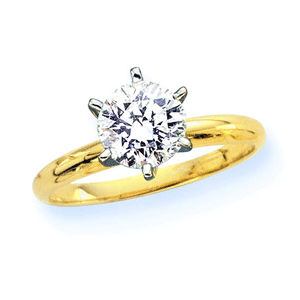Classic Solitaire Round Diamond Engagement Ring